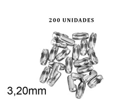 Cierres Canoa de Metal Color Niquel 3-2mm